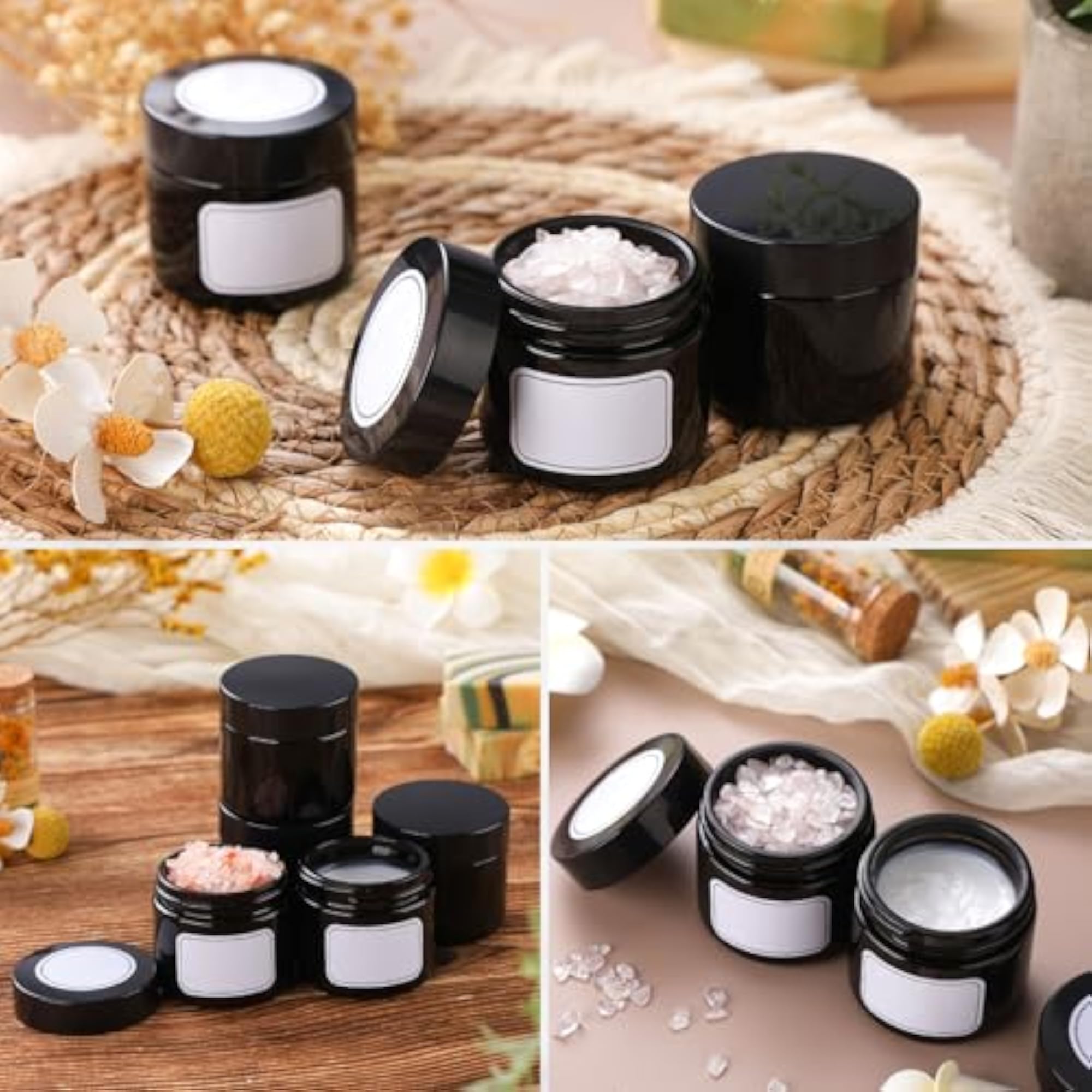 60 Pcs 2 oz Glass Jars with Lids, Airtight Storage